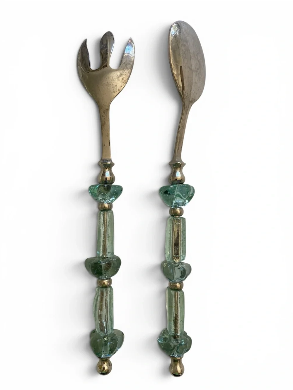 Salad Servers with Changeable Beads